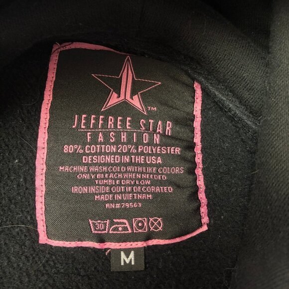Jeffree Star Cosmetics Black & Purple 5 Yr Anniversary Pullover Hoodie Size Med - Picture 8 of 13